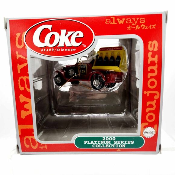 Coca-Cola Coke 2000 Platinum Series Collection Christmas Ornament Delivery Truck - Picture 4 of 7